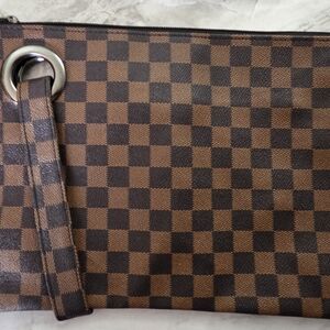 Checkered Brown Men's Bag